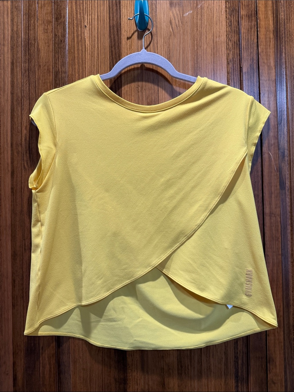 Gymshark Yellow Layered Cap-Sleeve Top